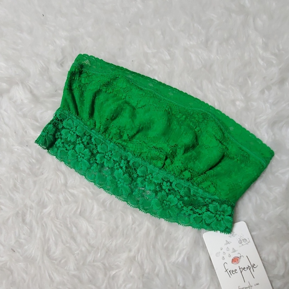 Free people kelly green bandeau bralette bra top